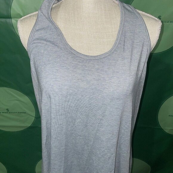 ATHLETA criss cross back flowy tank in LIGHT HEATHER GREY sz X-LARGE - VGUC - Picture 4 of 8